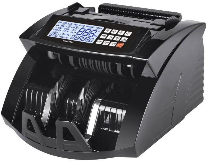 DRMS STORE CURRENCY COUNTING MACHINE LED DISPLAY BLACK PRO WITH MG,UV,MT FAKE NOTE DETECTION Note Counting Machine image 1