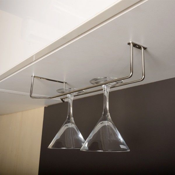 Single Line Long 20.5" Stainless Steel Wine Rack