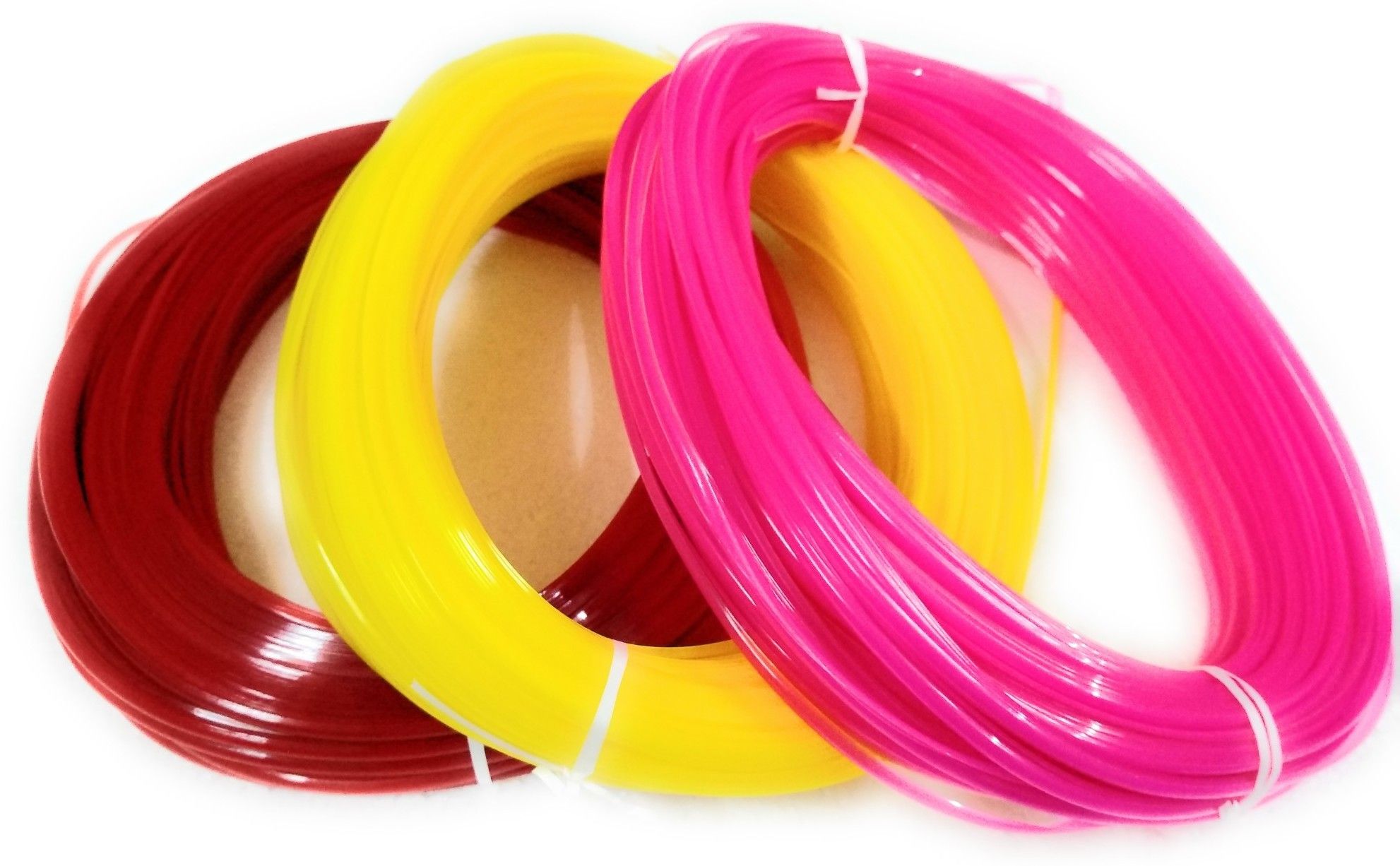 Plastic broom wires for craft works, basket making, flower vases making, chair making, pack of 3 Colours, Yellow , Pink and Red colours-image-37