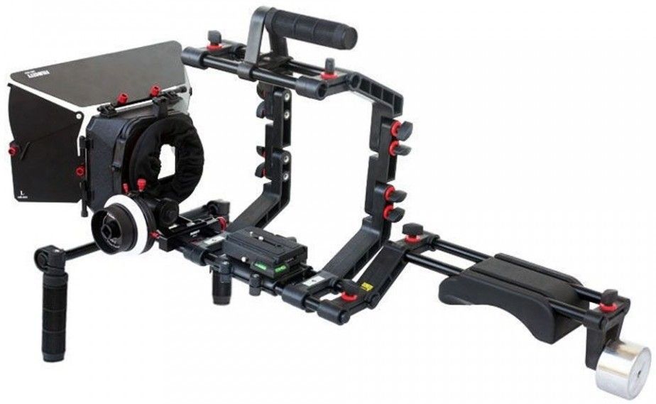 FILMCITY Shoulder Support Rig kit Matte box Camera Cage Hard Stop Follow Focus for DV DSLR HDV (FC-03) Camera Rig-picture-35