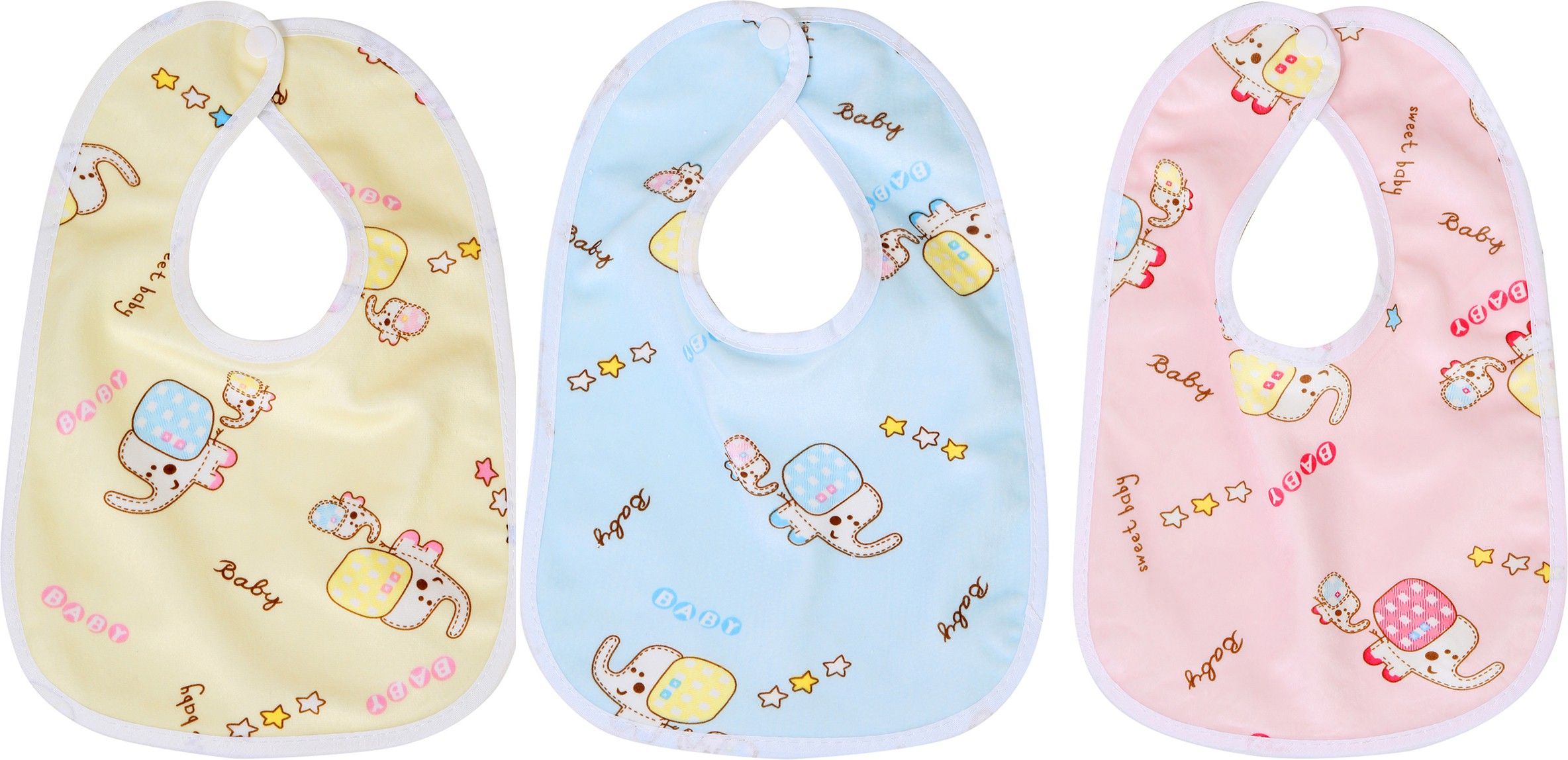 first trend Waterproof baby bibs/aprins for the babies elephant print pack of 3-picture-28