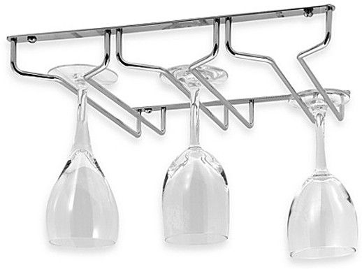topaz 3 Line Wine Rack | Wine Glass Holder | Stemware Holder For Pub, Hotel and Club (Size 20.5 Inch) Stainless Steel Glass Holder-picture-17