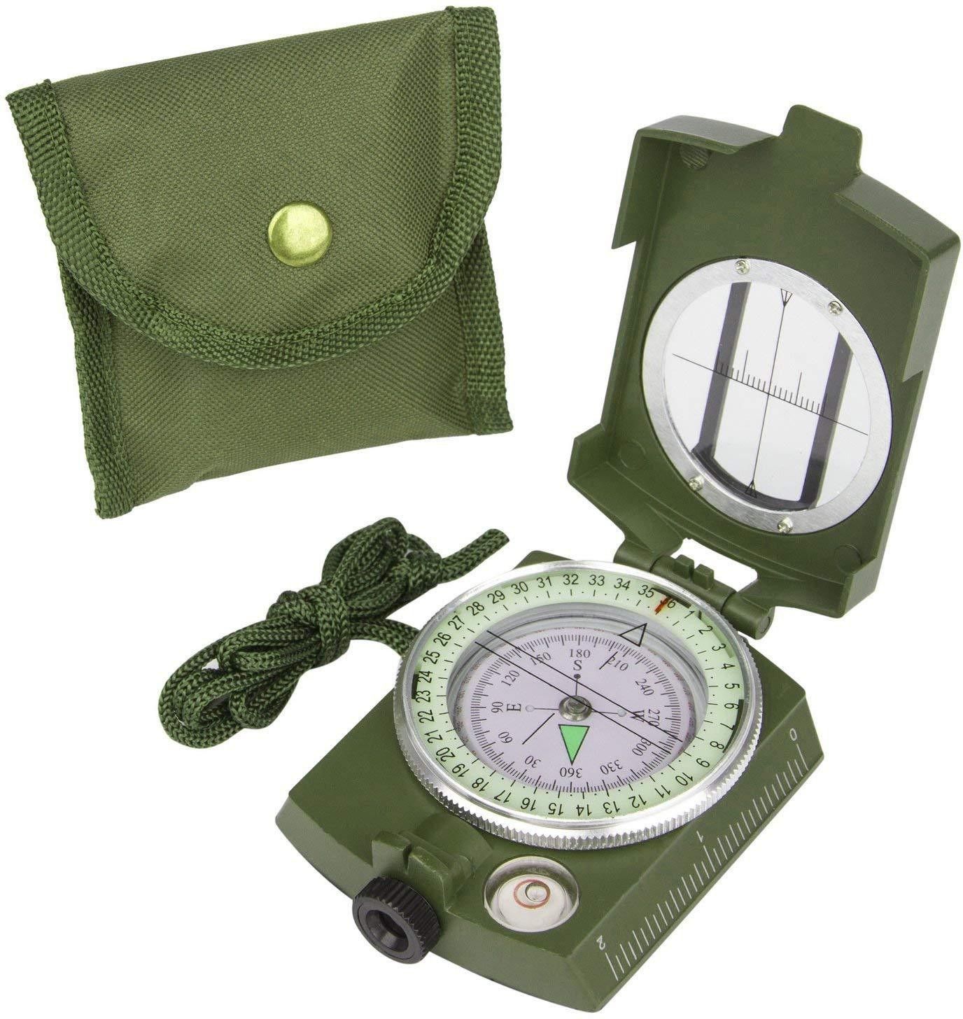 Waterproof Metal Lensatic Prismatic Army Navigator For Directions Military Compass