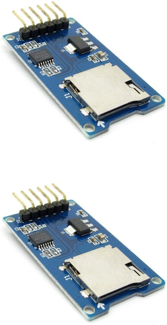 kitsguru Micro SD Card Module Slot Socket Reader (Set of 2) Electronic Components Electronic Hobby Kit image 1
