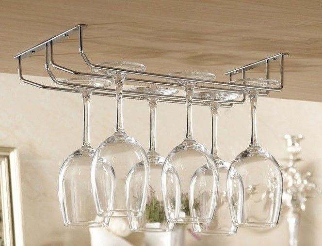 keepwell Double Line 20.5" Long Stainless Steel Wine Rack-picture-6