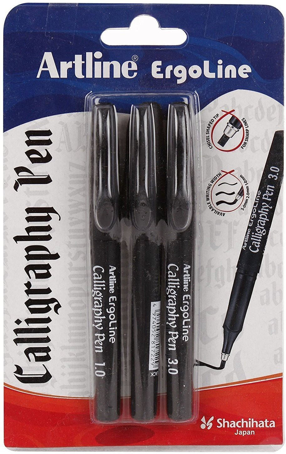 artline Pen With 3 Nib Sizes Black for Calligraphy image 1