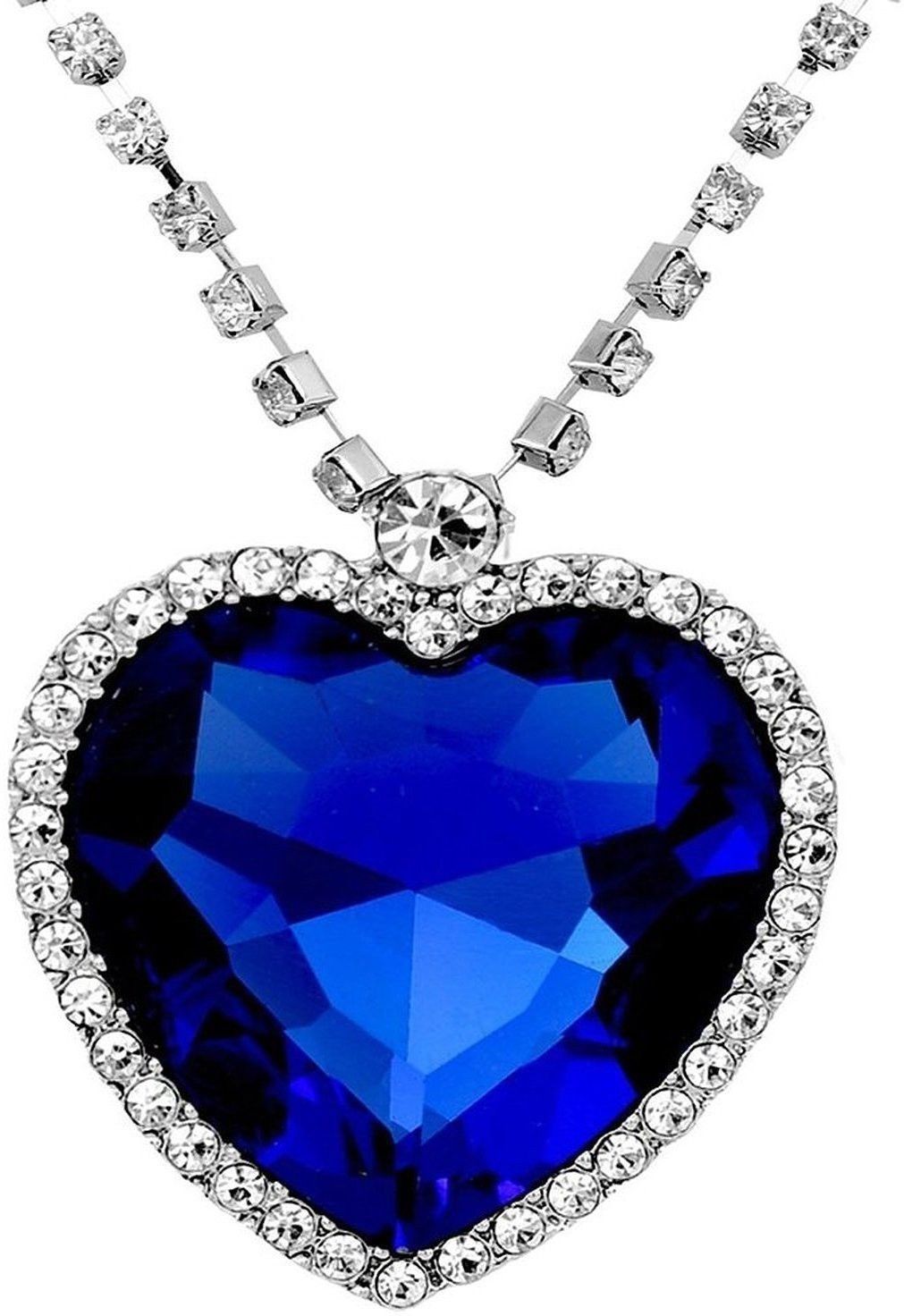 The Famous Titanic Heart of Ocean Pendant Necklace Gold-plated Crystal Crystal Pendant-image-19