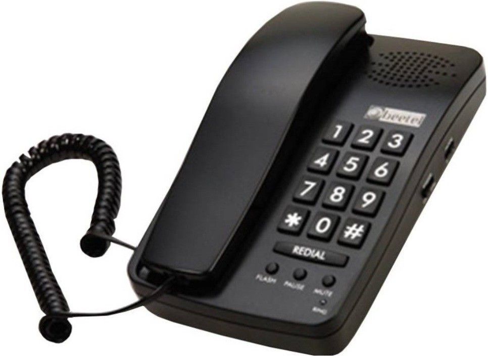 B-15 B Corded Landline Phone (Black) Corded Landline Phone