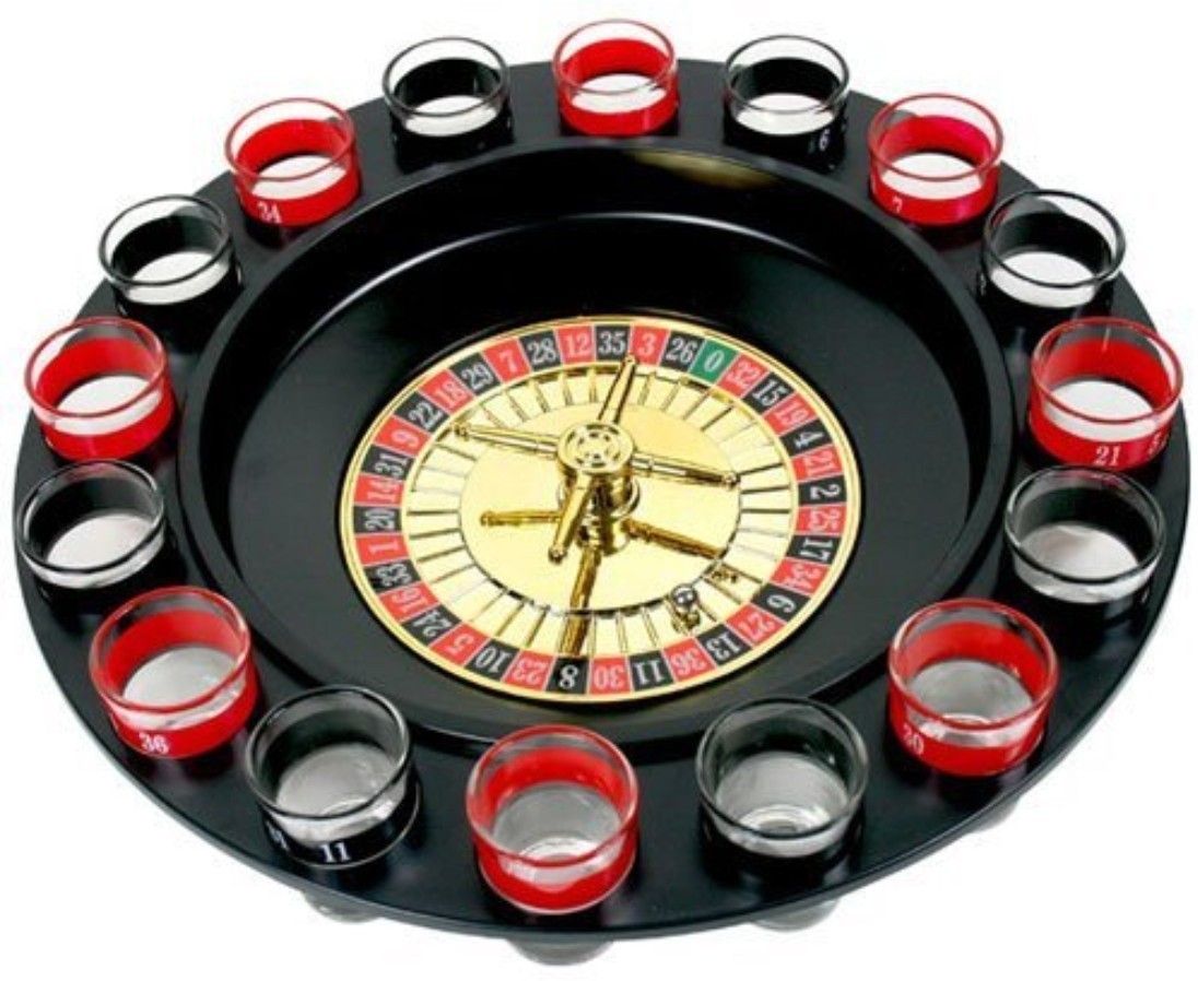Drinking Roulette, Drinking Game Set (2 Balls and 16 Glasses) Casino Style Drinking Game Drinking Roulette
