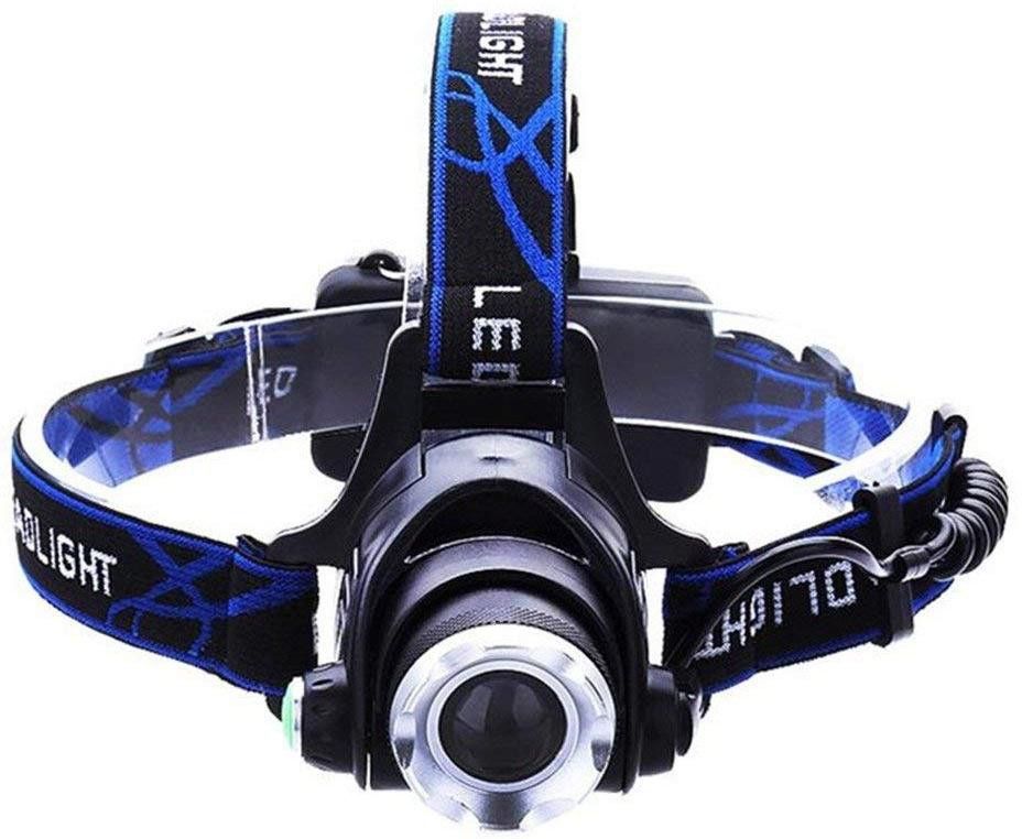 Headlamp with Rechargeable Batty and adapter Included OR (3xAAA bateries not included,) LED CREE T6 with 3 Modes Super Bright Torch-image-7