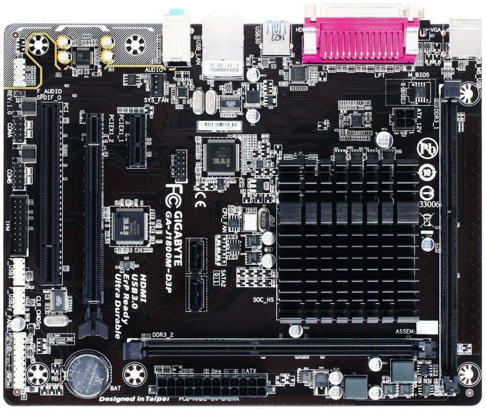 GIGABYTE GA-J1800M-D3P INTEL CPU onboardSocket Micro-ATX Intel H61 ExpressChipset DDR3 Motherboard for Desktop-image-2