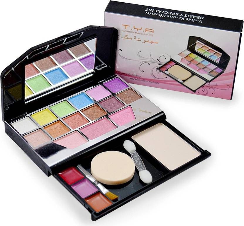 Makeup Kit 12 eyeshadow, 3 blusher, 1 compact powder,3 lipColor,-image-48