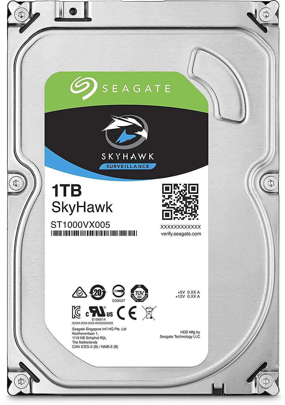 Seagate SKYHAWK 1 TB Surveillance Systems Internal Hard Disk Drive (HDD) (ST1000VX005) image 1