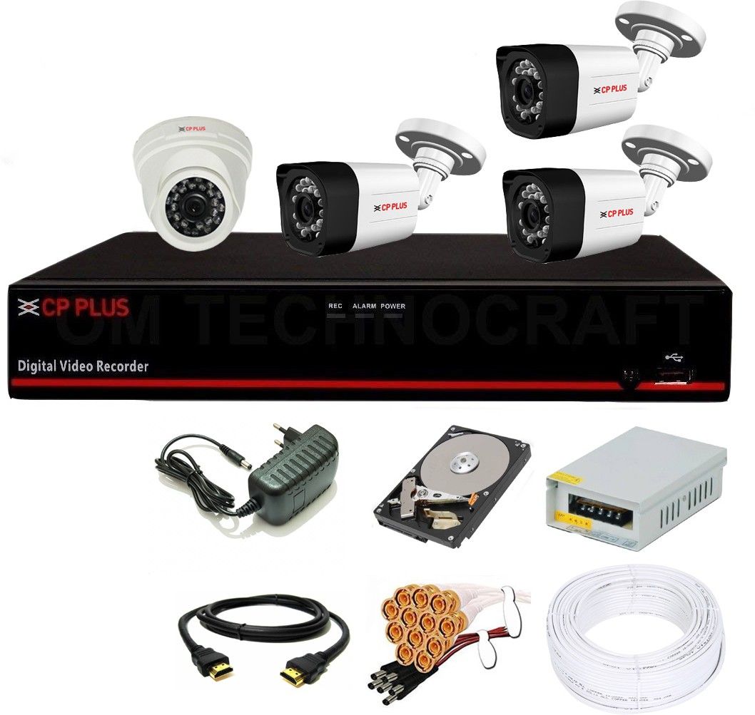 CP PLUS 4 Channal HD DVR 1080p 1Pcs,Outdoor Camera 2MP 3Pcs,Indoor Camera 2MP 1Pcs,1 TB Surveillance Hard Disk With 3 Year Warranty, Security Camera-picture-26