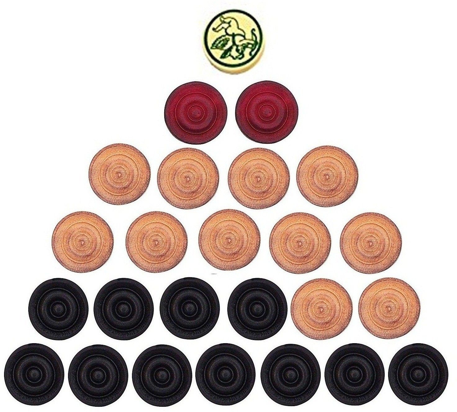 sportsholic Super Wooden Carrom Coins Set With Striker And Powder For All Carrom Boards Carrom Pawns-picture-28