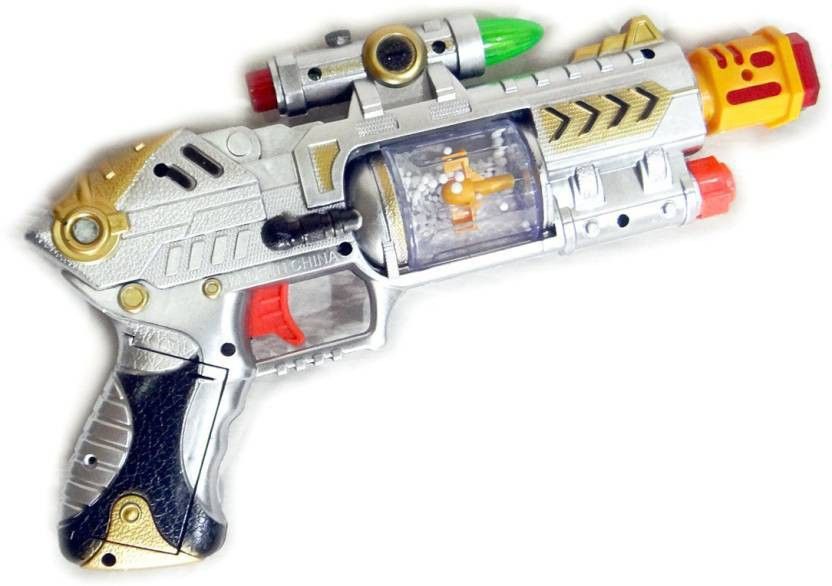 Laser Sound Gun with IC Sound + Flashing Lights + Infrared Beam for Aiming Toy Gun for Kids - Multicolor Guns & Darts-image-11
