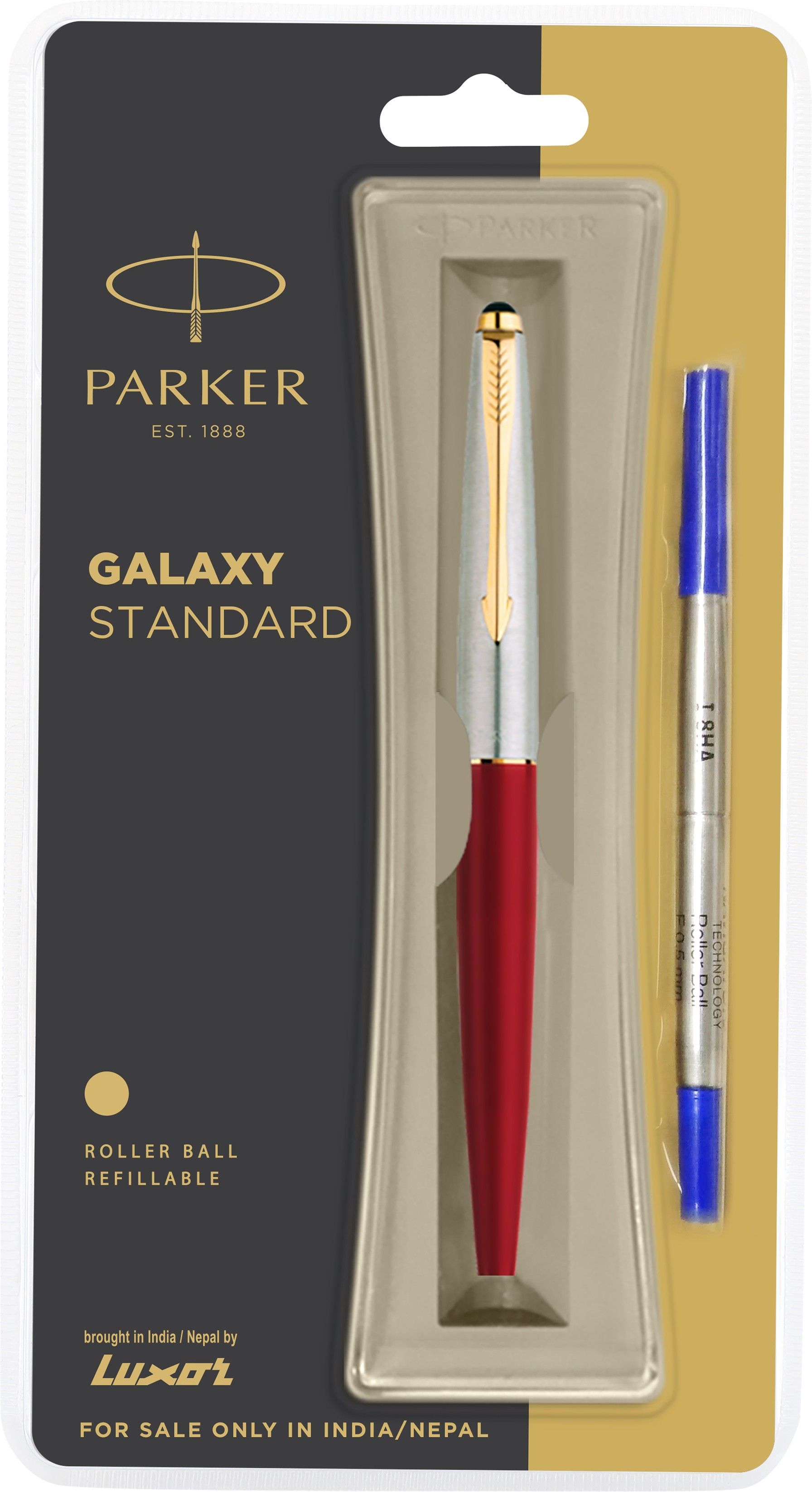 Galaxy Standard, Gold Trim, Red Body Roller Ball Pen-image-47