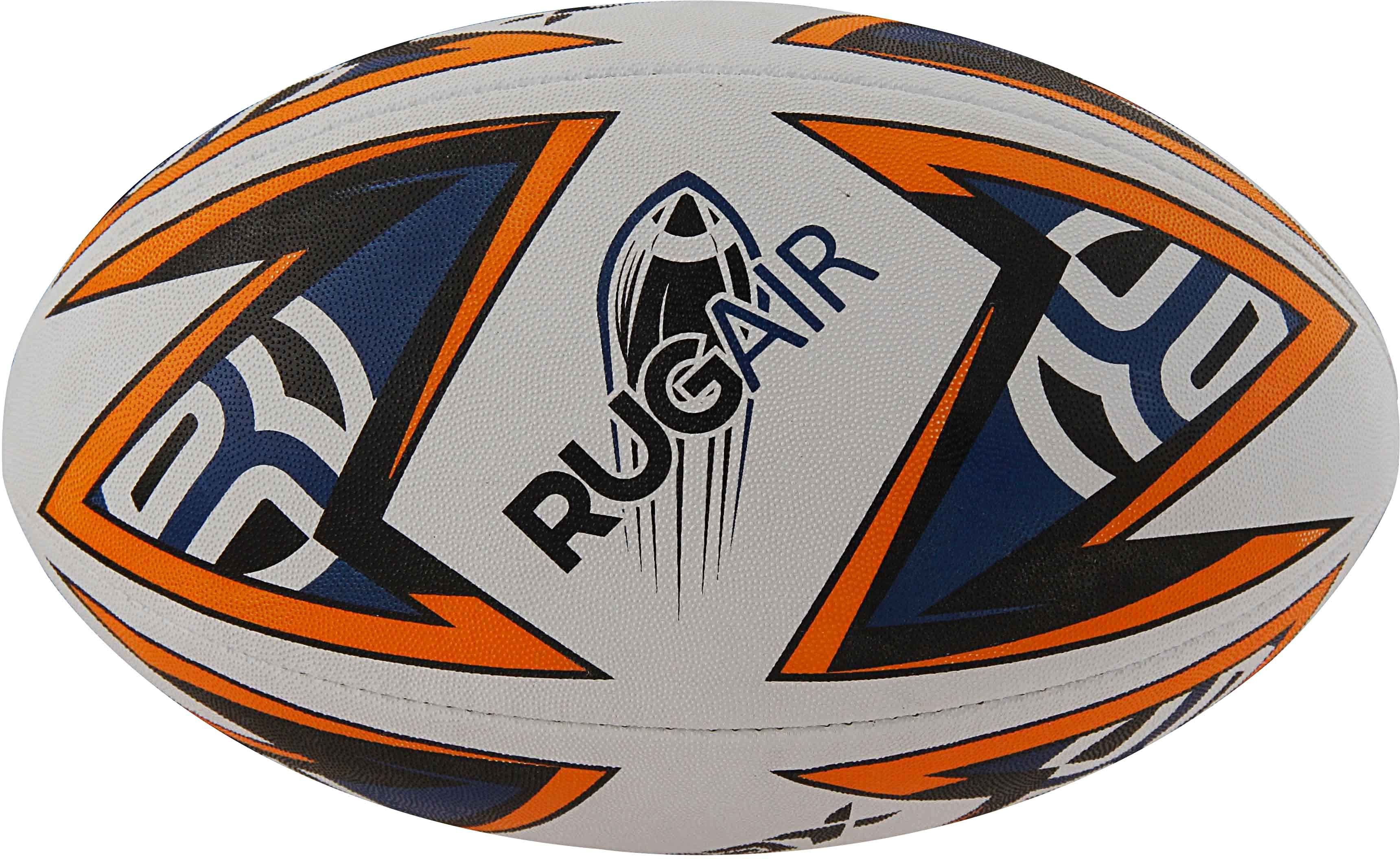 RUGAIR 3Ply Synthetic Rubber Top Grade Rugby Ball Size 5 Rugby Ball - Size: 5-image-43