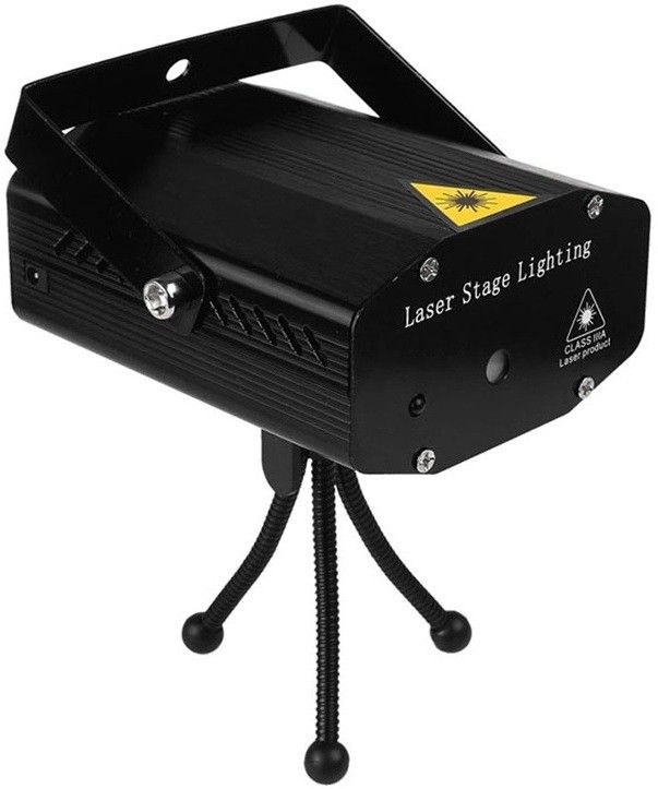 Mini LED Laser Projector Christmas Decorations Laser Disco Light Laser Light Dj Voice-Activated DJ Disco Party Club Light [BLACK] Shower Laser Light-image-22
