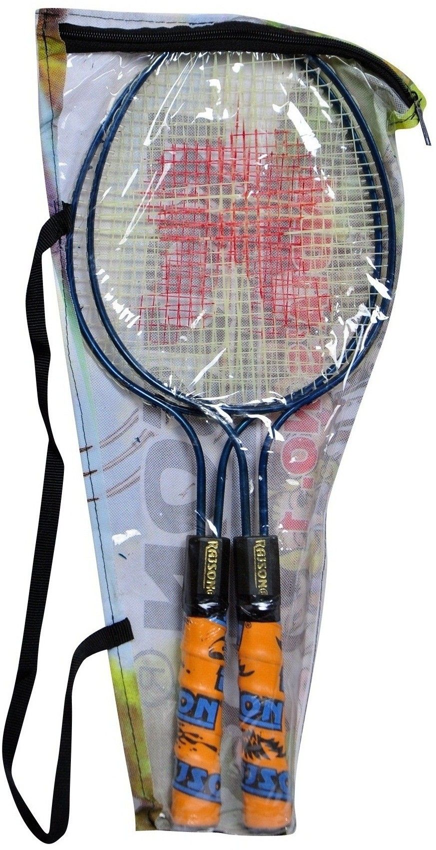 Double Rod Small Size Badminton Racquet Set For Kids 3 to 6 Years Multicolor Strung Badminton Racquet-image-41