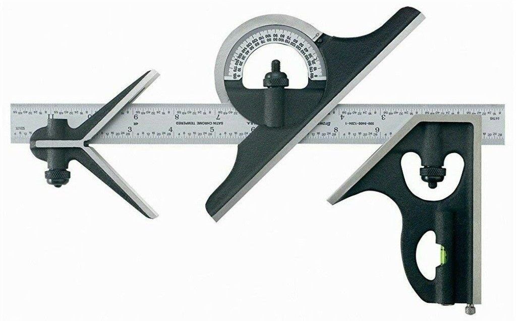 New 12" 4 Piece Combination Square Set With 12 Inch Blade Combination Square-image-9