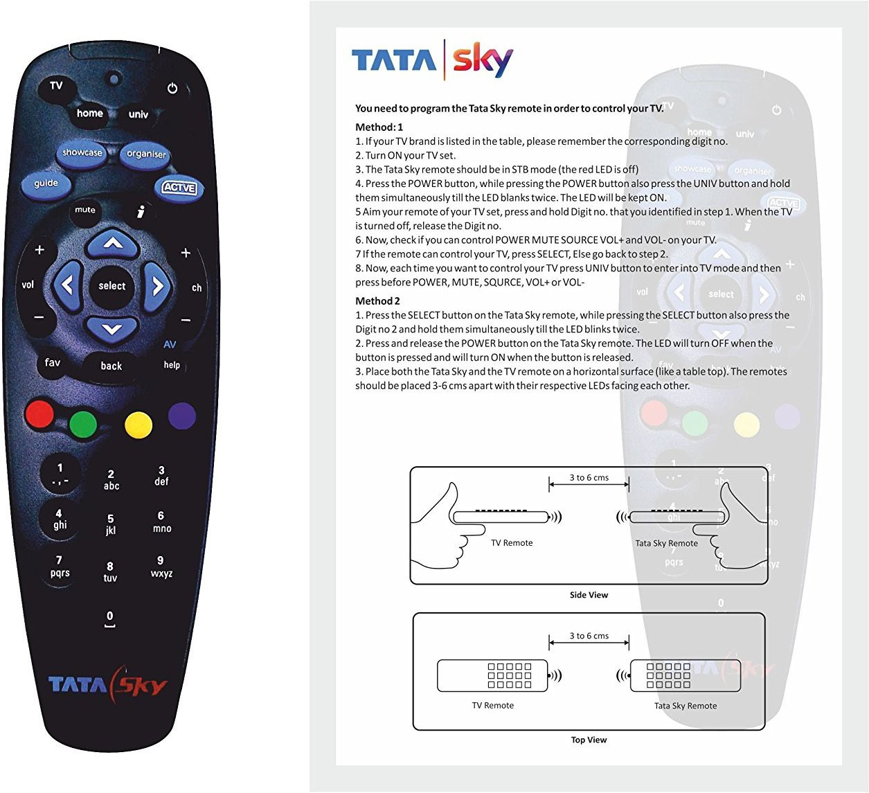 Tata Sky Remote Controller Radhikacomnet Tata Sky Original Universal Remote TATA SKY Remote Remote Controller image 1