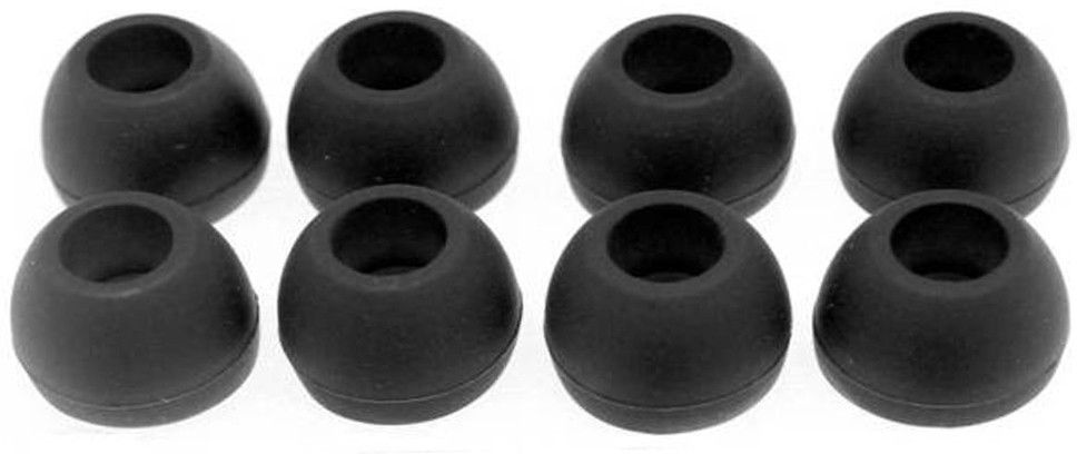 YTM 8 Pcs (4 Pair) Black Earphone silicon Earbuds tips In The Ear Headphone Cushion (Size- M) In The Ear Headphone Cushion