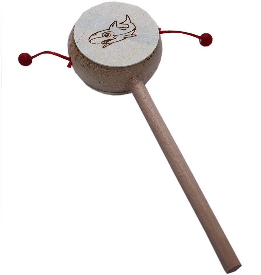 sri balajee Set of 2 | Beautiful Handcrafted Wooden Damru Toy - Kid's Musical Instrument | Best Gift Idea | Fun Stuff for Kids-picture-27