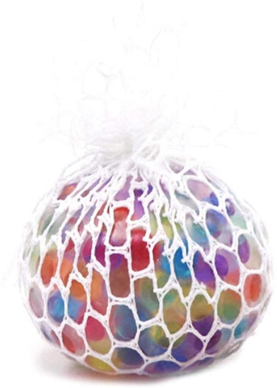 vibgyor Anti Stress Mesh/Bulb Spongy Ball Toy Grape Stress Relief Squeezing Ball (White) Squash Ball-picture-45