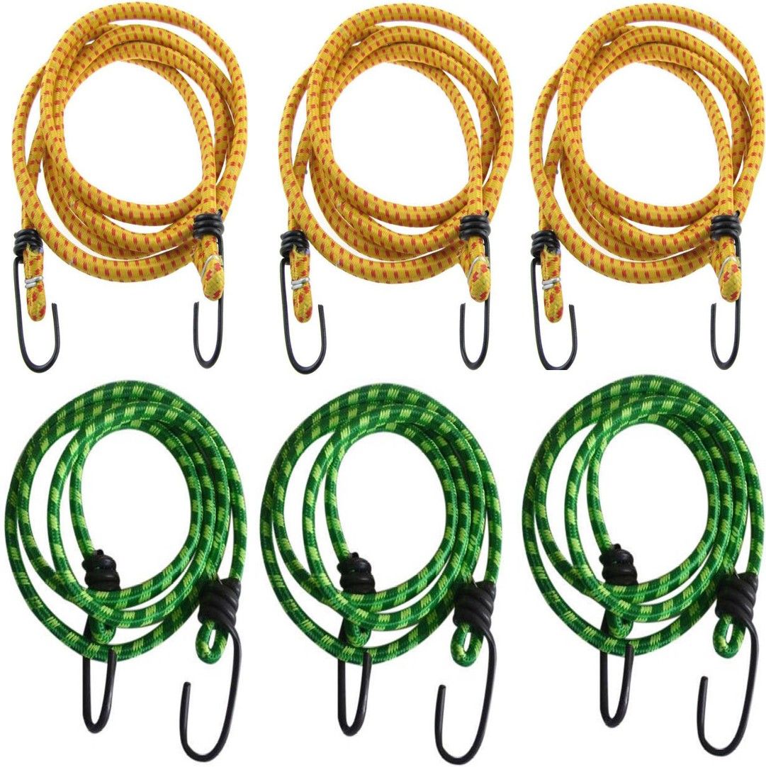 mgp fashion High Strength Elastic Rope Bungee Shock Cord Cable Luggage with Hook Green,Yellow-picture-15