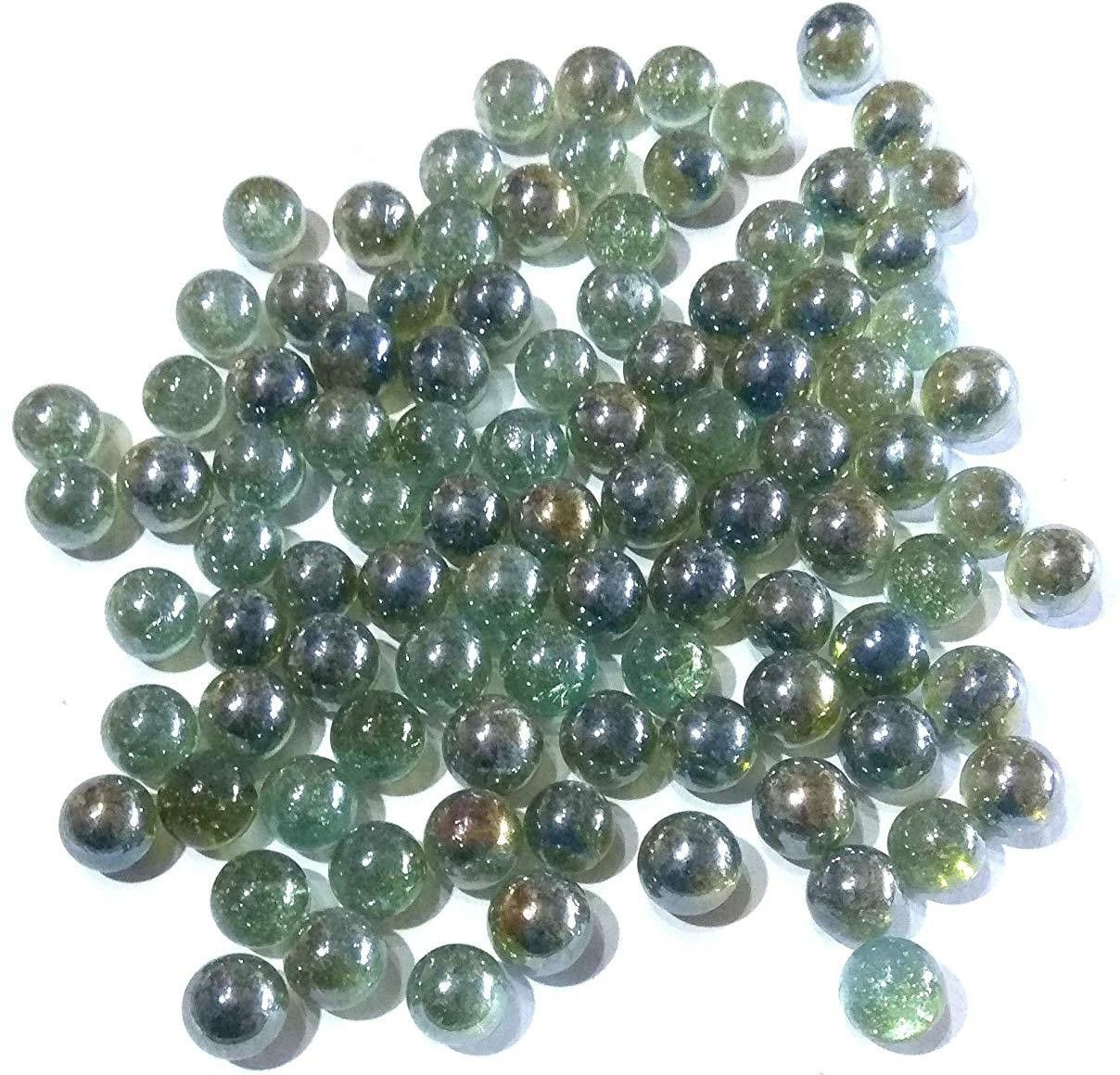 Nawani Collections 100 Pcs of Mini Size Glass Marbles with Shooter Unique Collection