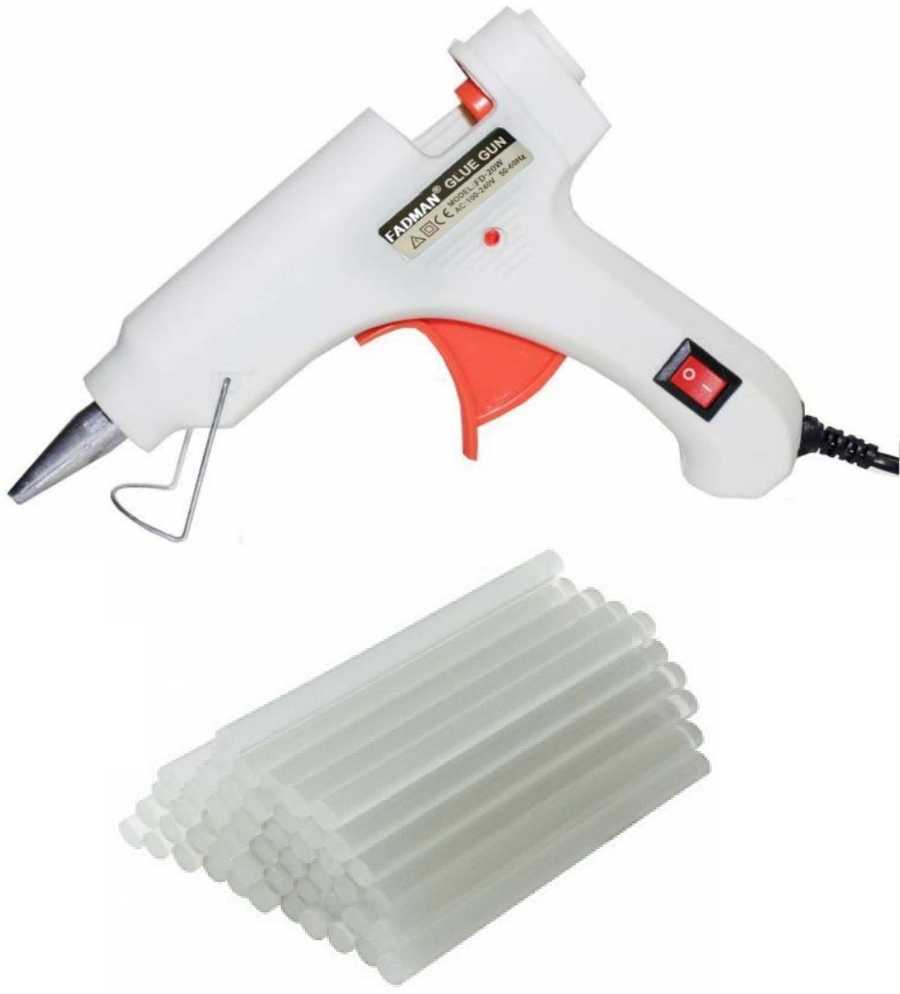 White Mini 20 Watt & 25 Glue Sticks Hot Melt Glue Gun For Art & Crafts, DIY, Kirigami, Paper, PCB, Plush Toys, Crafts, Wood,Box Standard Temperature Corded Glue Gun