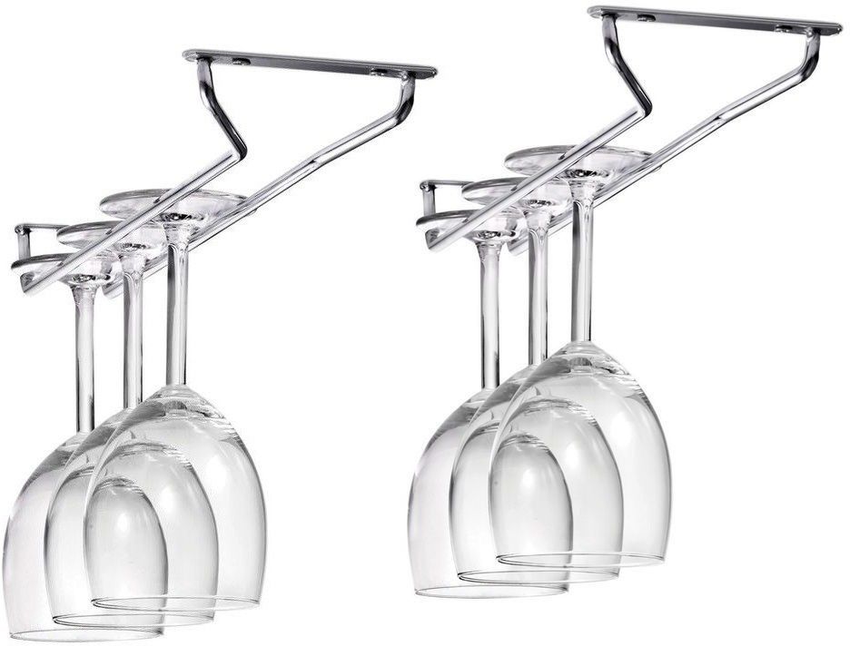 keepwell Stainless Steel Glass Rack (Pack of 2) Stainless Steel Wine Rack-picture-11