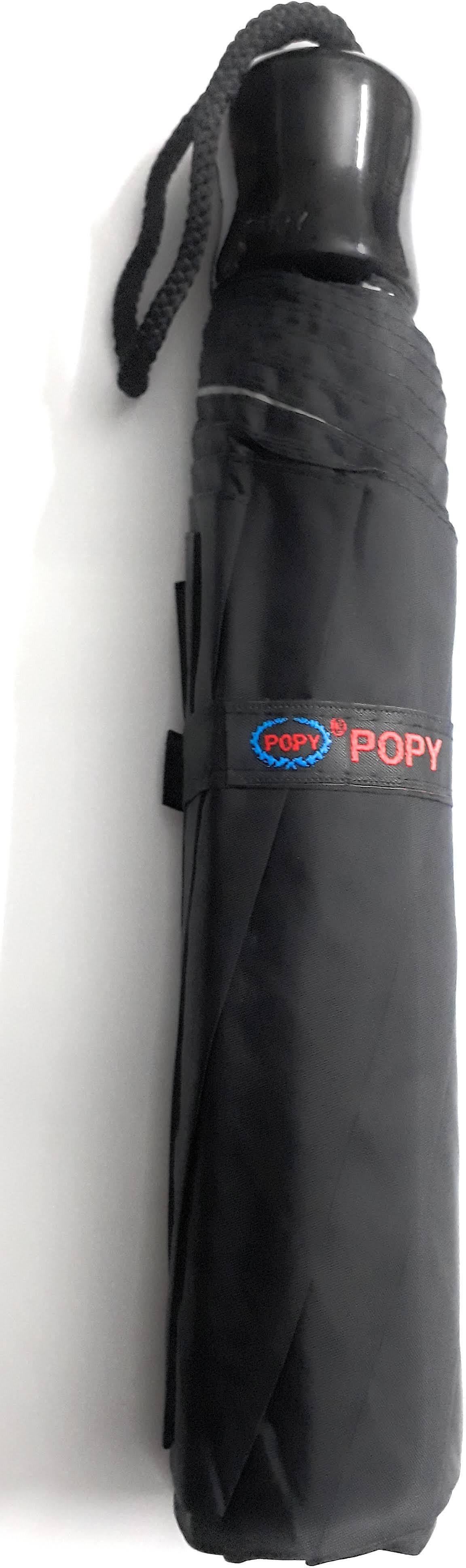 Classic 3 fold black umbrella with silver coating inside Umbrella