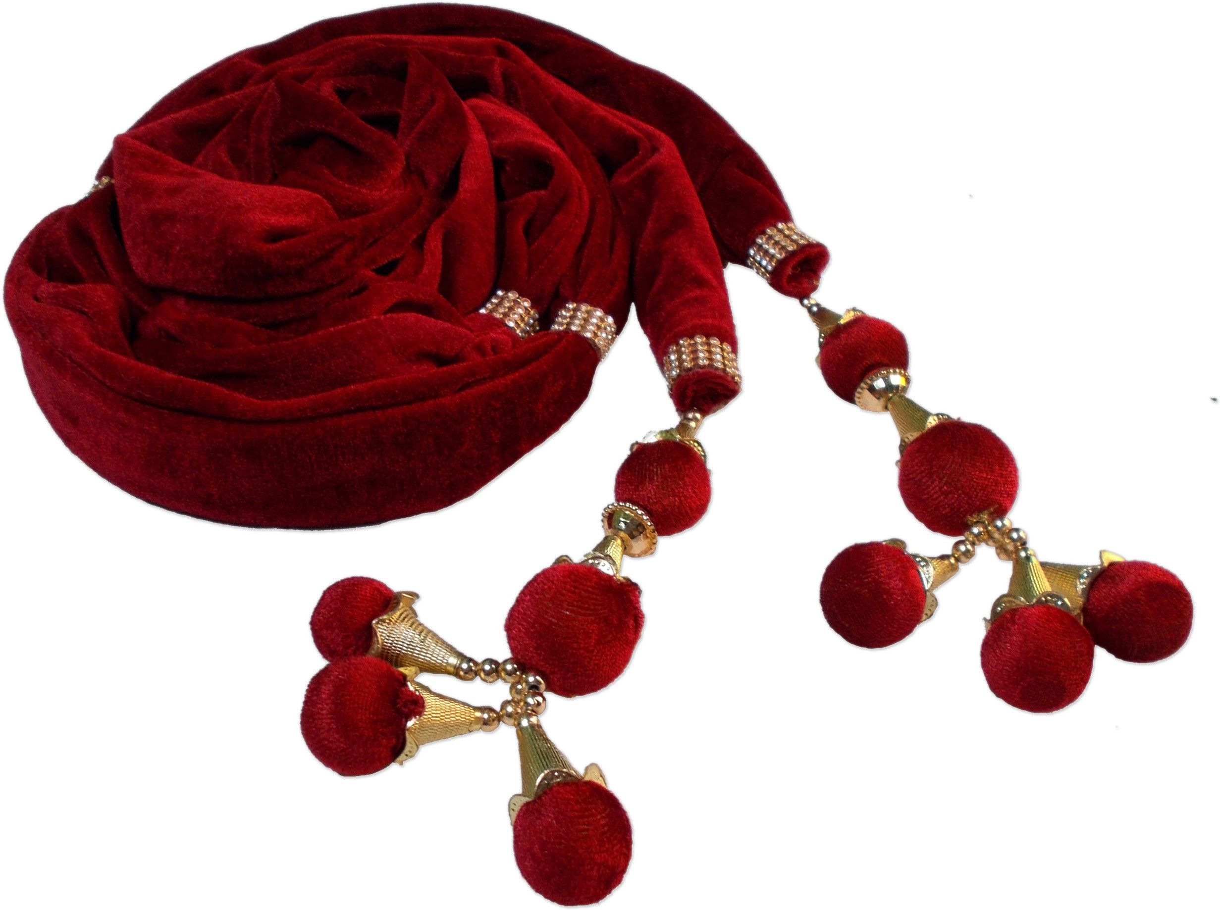 Velvet Self Design, Embellished Maroon Men Dupatta