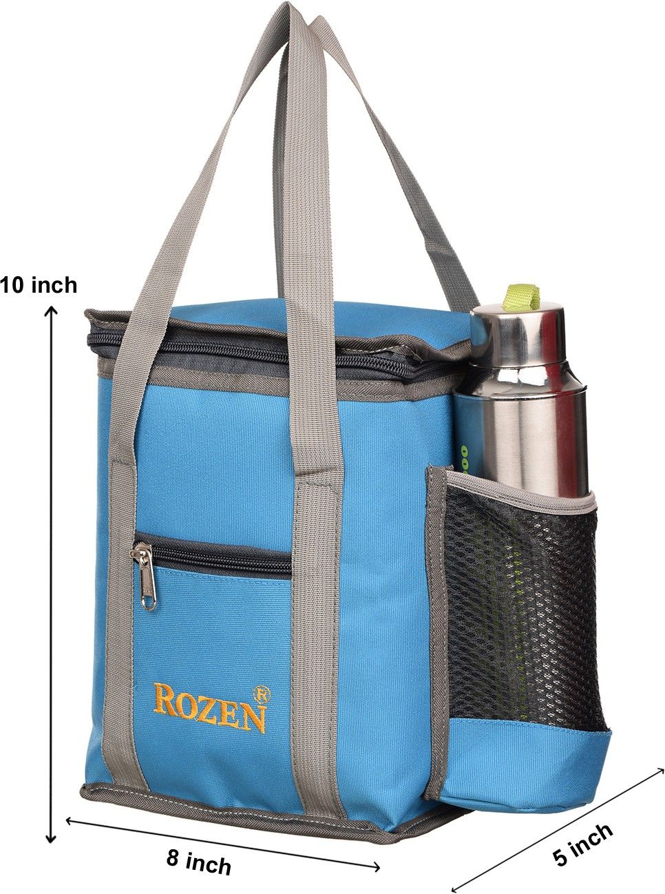 rozen Lunch Tiffin Bag roz101-Skyblue for School Office Picnic Waterproof Lunch Bag-picture-28