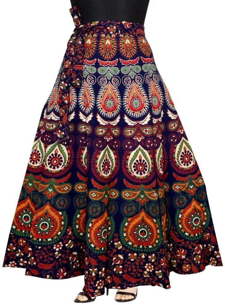 unique choice Women Paisley Wrap Around Multicolor Skirt-picture-13
