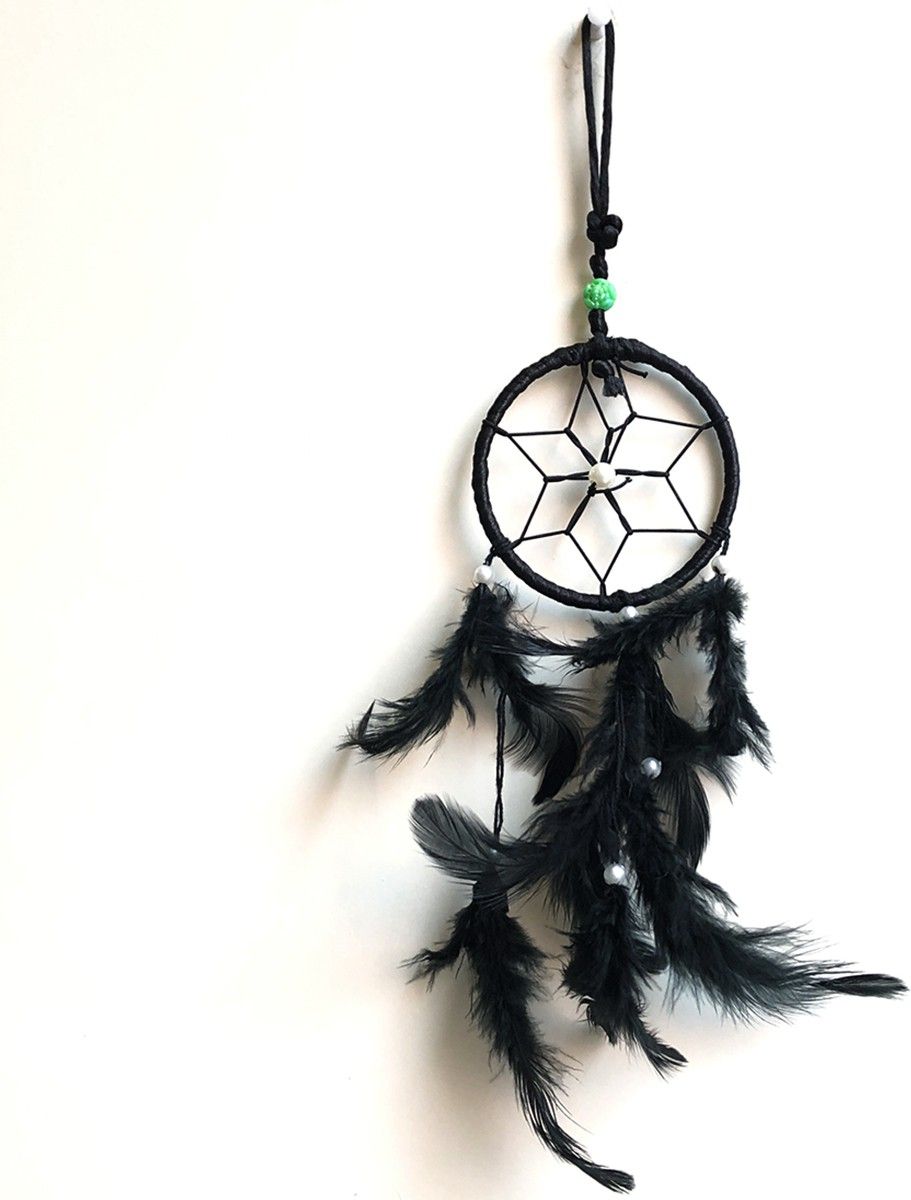 Black Dreamcatcher | Wall Hanging Décor | PrintOctopus Wool Dream Catcher