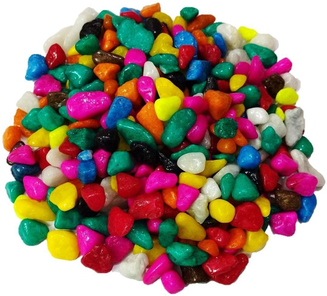 Collection Shiny Glossy Crystal Color Gravel Pebbles Home Decorative Vase Filler Fish Aquarium Outdoor Unpolished Decorative Landscaping Garden Stone Marble Polished Asymmetrical Rock Pebbles-image-1