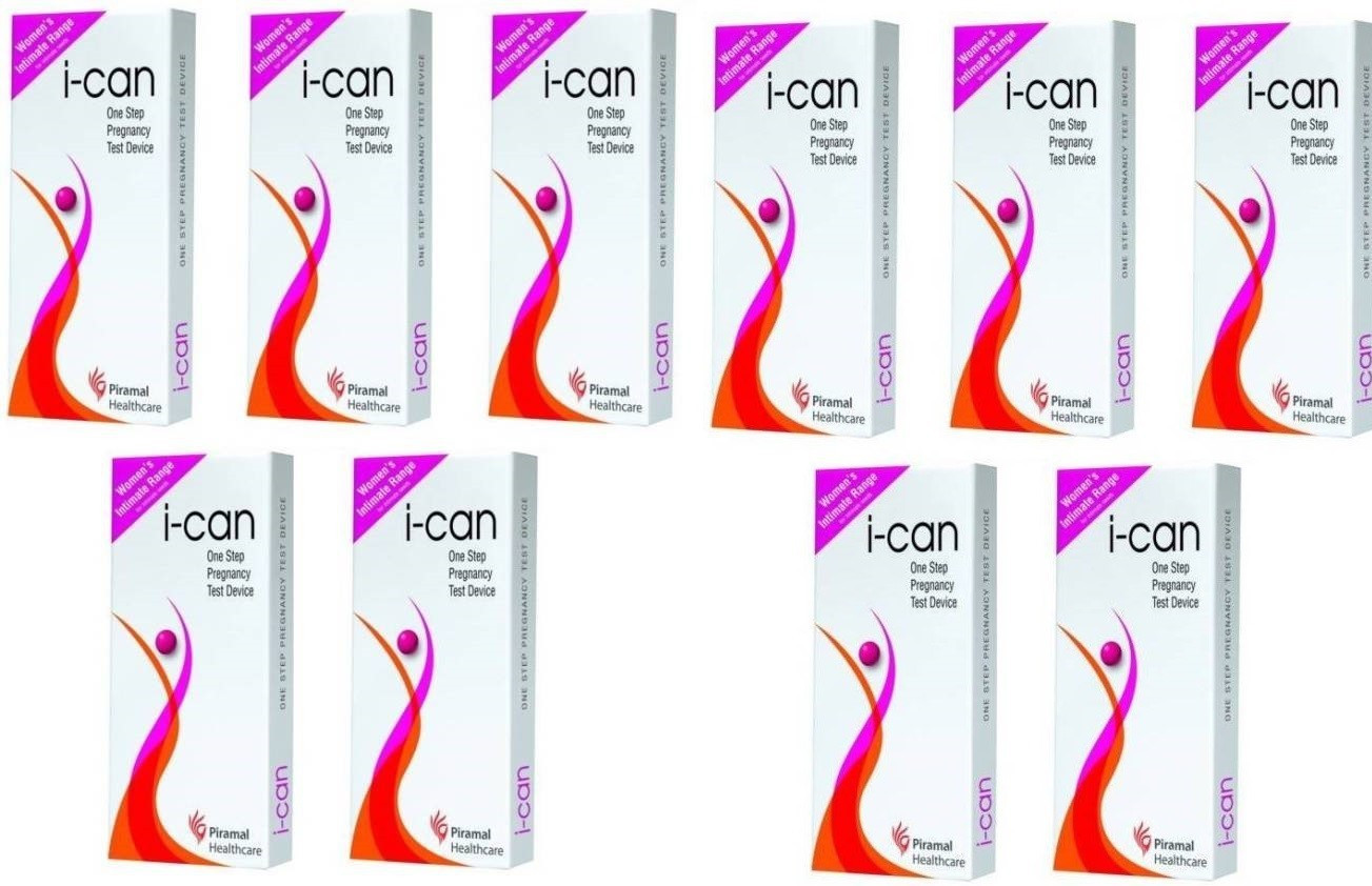 i-can (Discreet / Confidential Delivery)- Set of 10, Piramal's One Step Pregnancy Test Kit (10Tests) Digital Pregnancy Test Kit image 1
