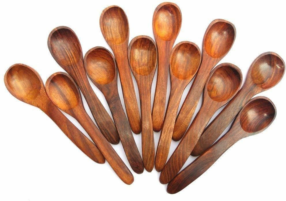 12 Table spoon Wood Tea Spoon Set-image-17