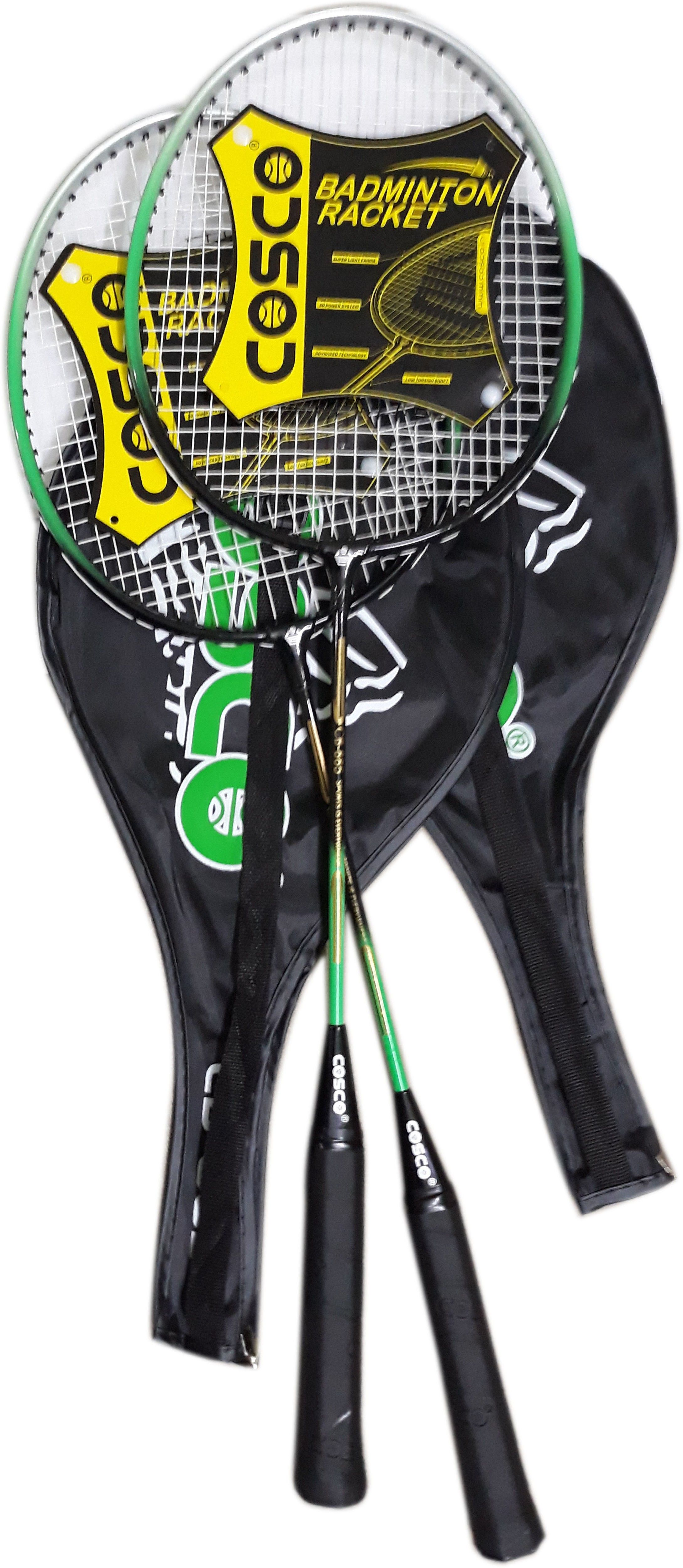 Majestic Basket Feather Weight / High Tension CB-885 Pack of 2 Green Strung Badminton Racquet-image-24