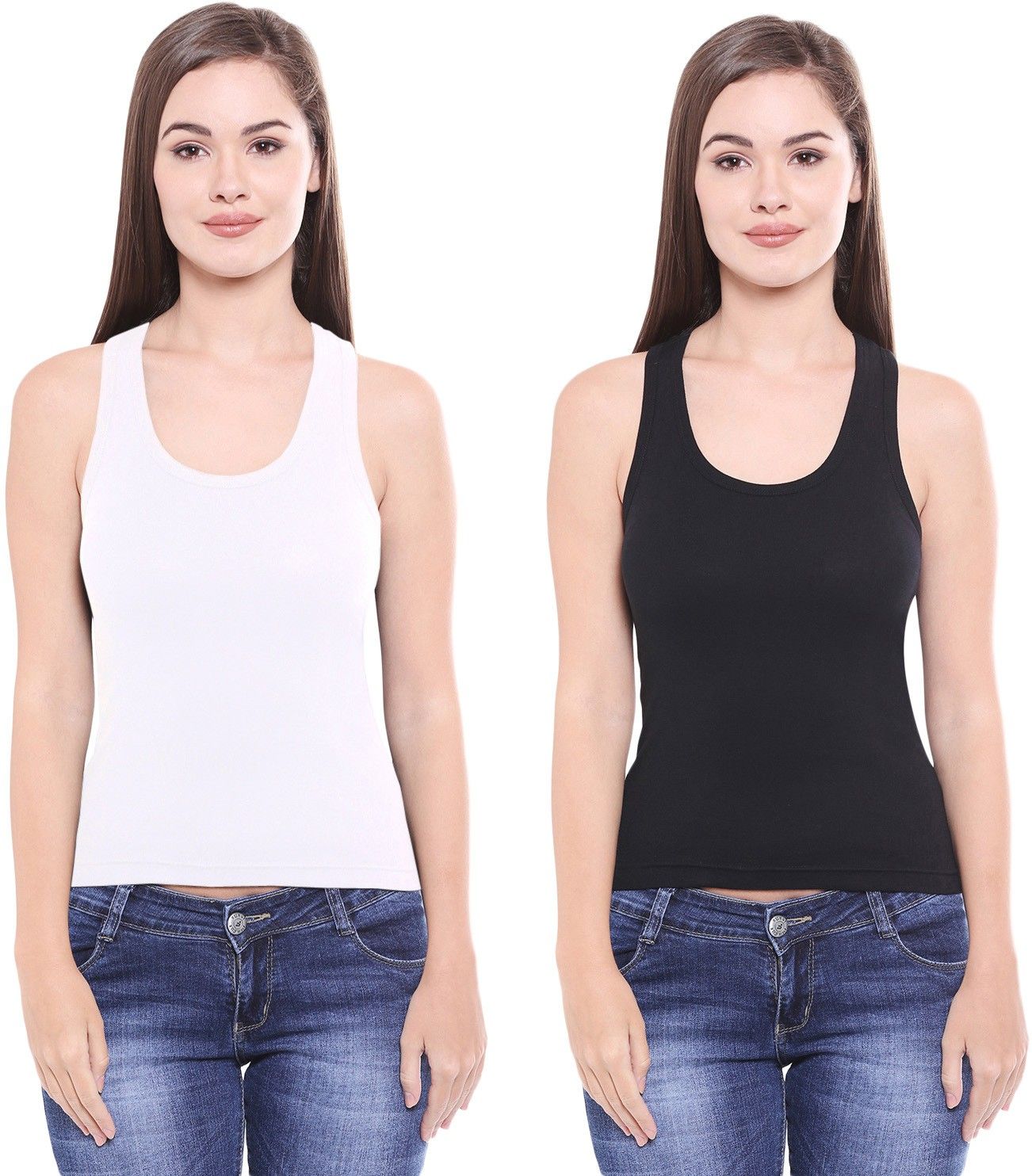 bodycare Women White, Black Tank Top/Vest-picture-23