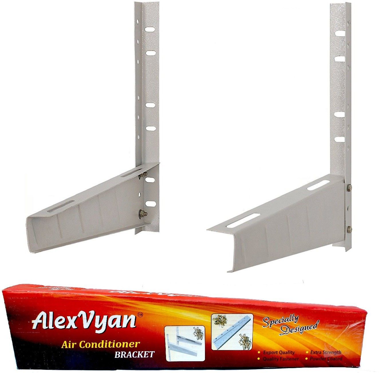 original new split ac air conditioner outdoor unit wall mounting bracket stand for 1 ton, 1.1 ton, 1.2 ton, 1.5 ton, 2 ton hitachi voltas, lloyd, whirlpool, carrier, videocon, daikin, mitsubishi, lg, samsung, kenstar, blue star, godrej, bpl, onida, sensui, mitashi ac outdoor units- iron powder coated 47cmx46cm shelf bracket