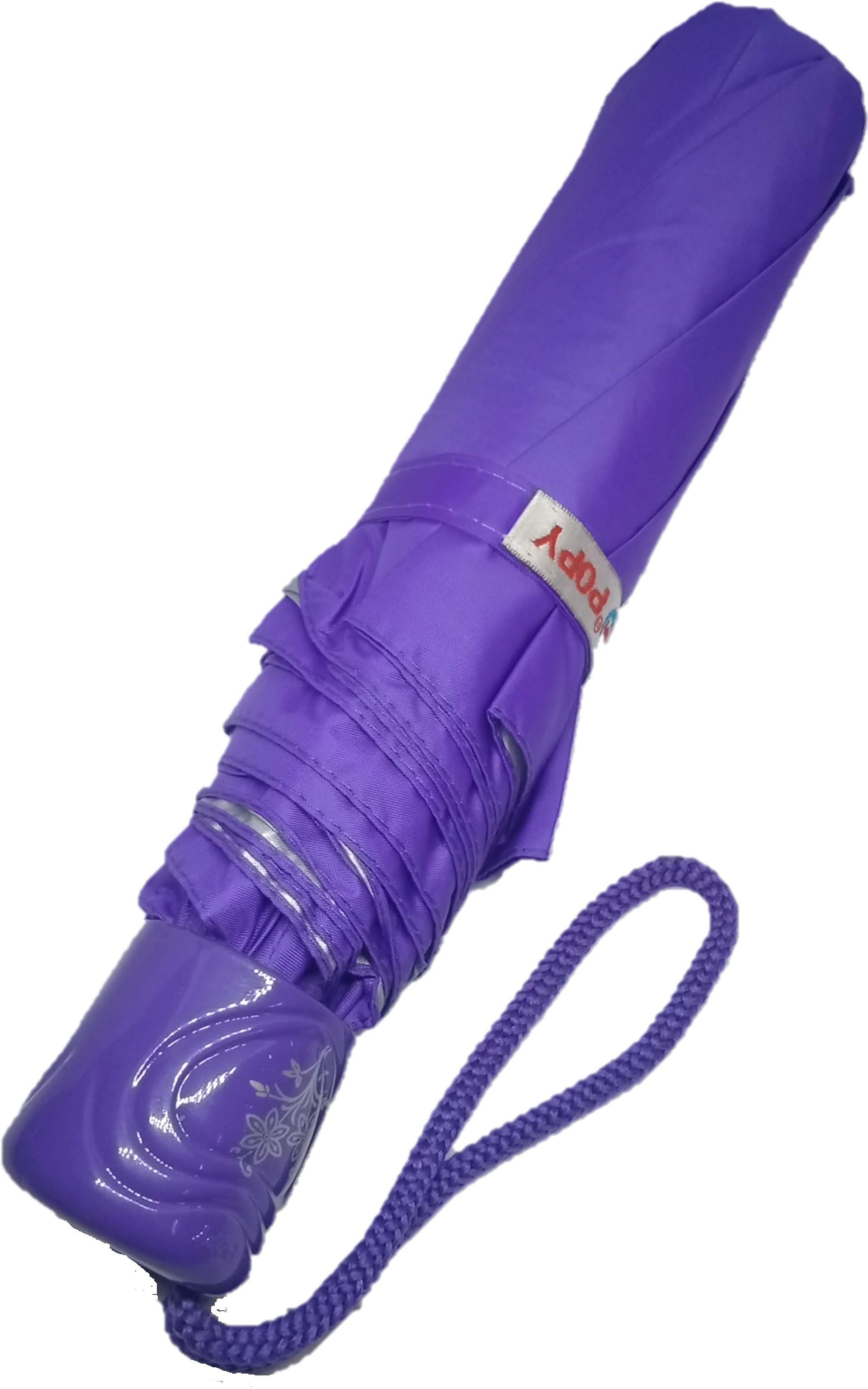 popy 3 Fold Violet Colour Umbrella-picture-14