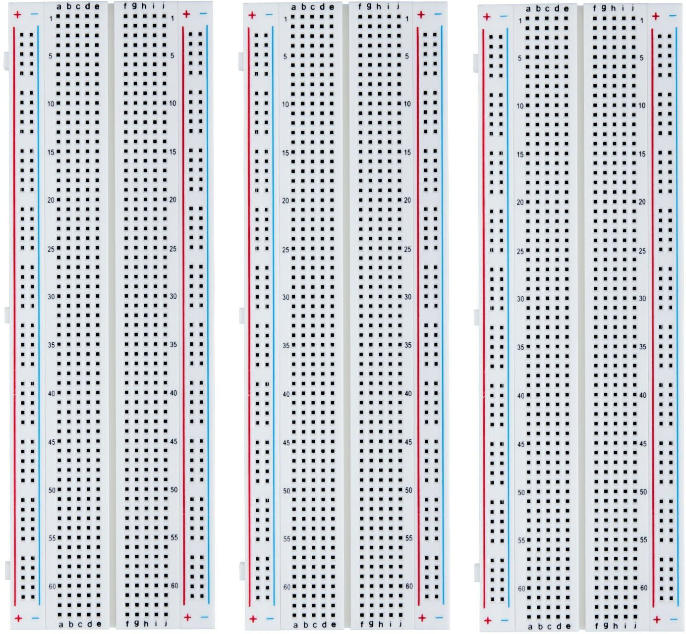 rees52 3pcs MB-102 Breadboard 830 Point Solderless Prototype PCB Board Kit for Arduino Proto Shield Distribution Connecting Blocks image 1