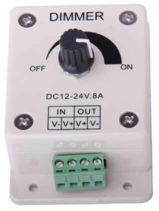 12V-24V 8A LED Light Dimmer Brightness Adjustable Control Controller,Power Saver 8 A Step Dimmer
