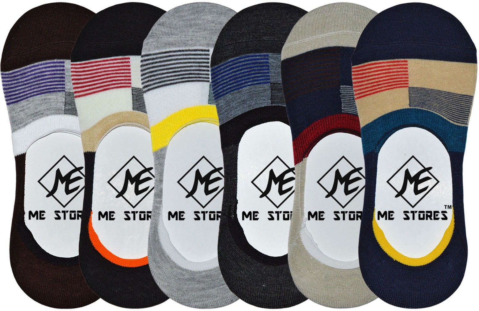 me stores Men Color Block, Striped Low Cut-picture-10