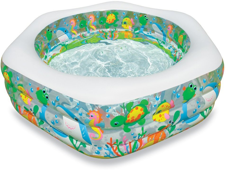 intex Inflatable Pool with Ocean Reef Design Inflatable Swimming Pool image 1