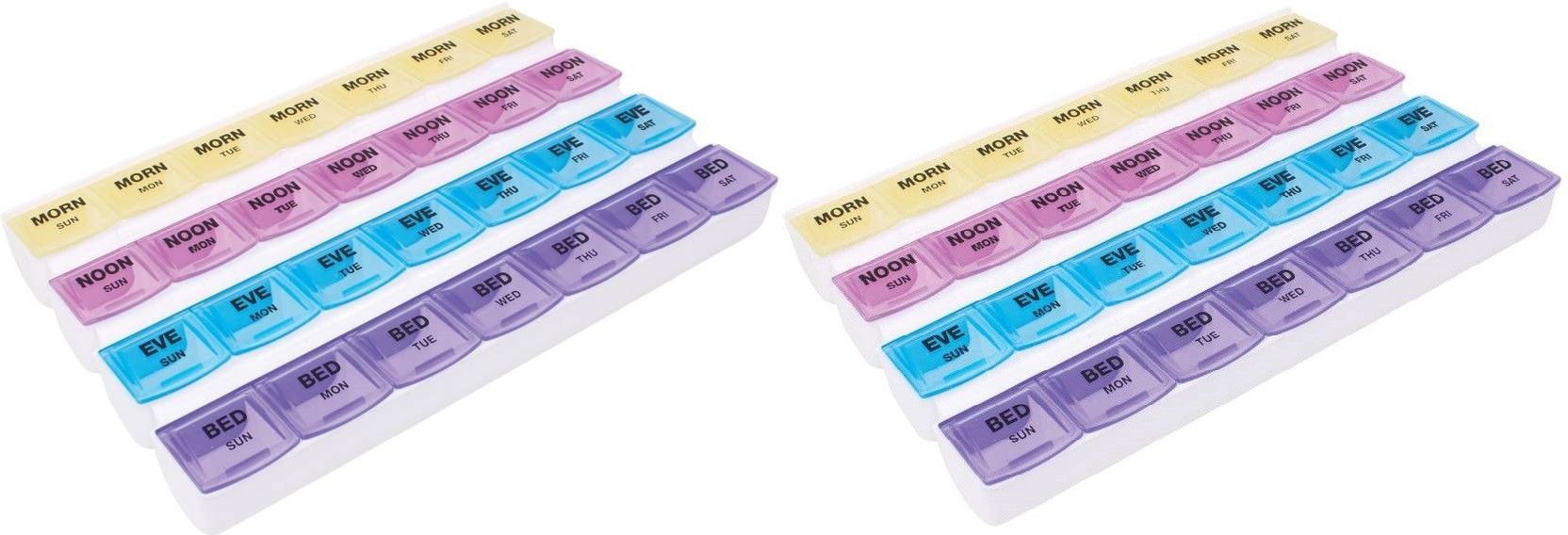 1 Week Pill Medicine Tablet Case Box Planner Medicine Dispenser pack of 2 Medicine Dispenser-image-0